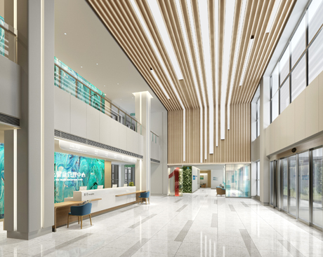 湖南岳陽首家高端體檢中心，現(xiàn)代簡約設計